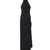 Abito lungo con scollo all'americana COPR238F5022 BLK COPERNI 