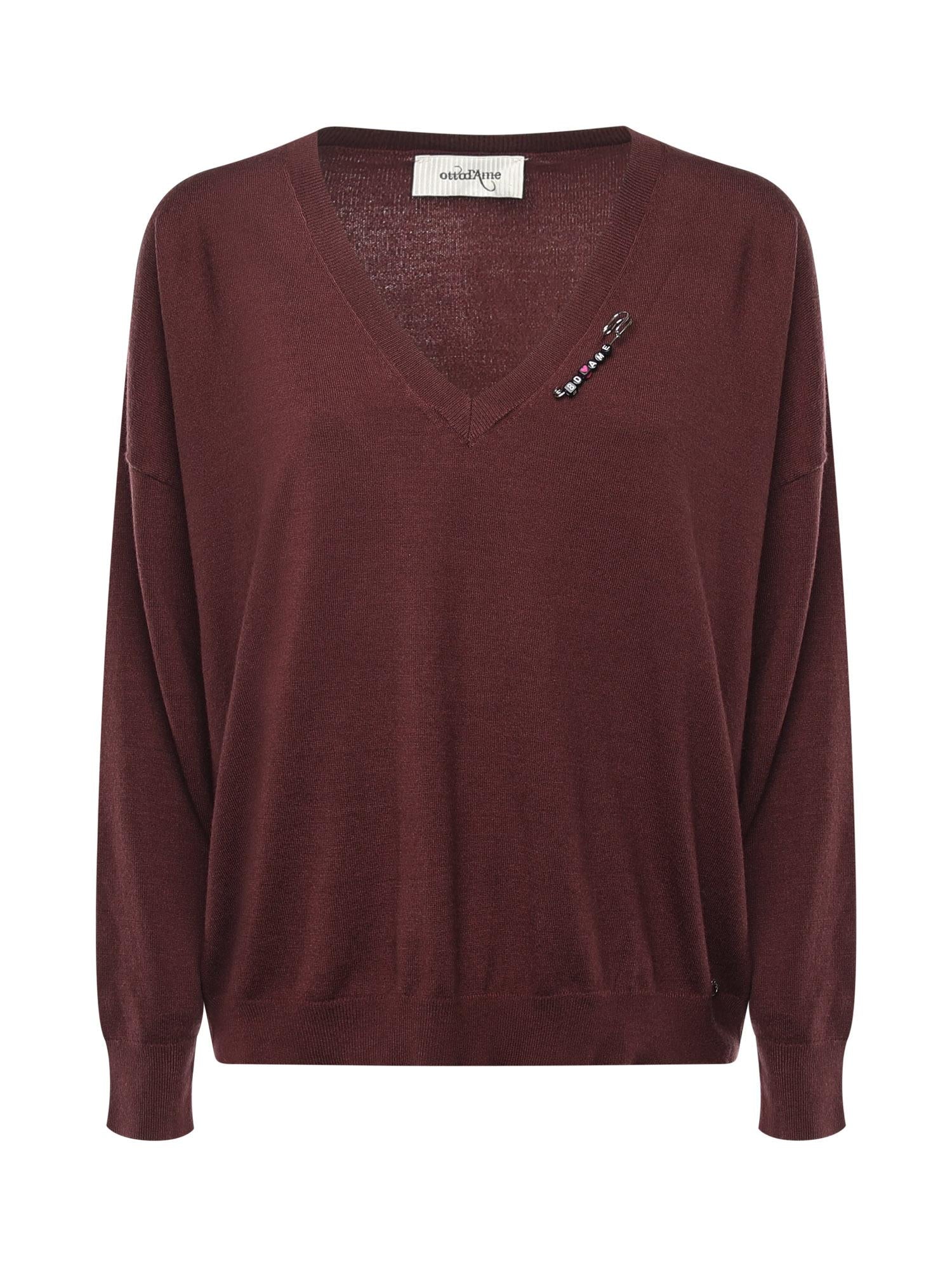 Pullover in misto lana DK9264 ECRU OTTOD'AME 