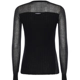 Cardigan in maglia leggera a coste 106321 A34BZ99 PINKO 