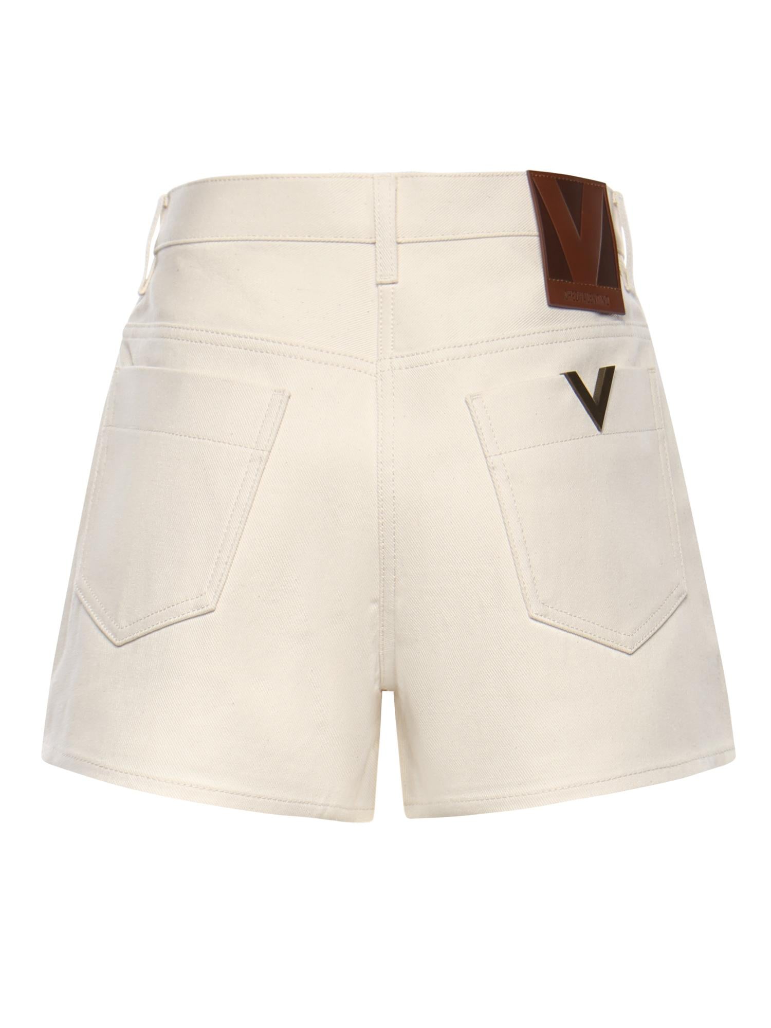 Shorts in denim di cotone 8B3DD22W 9Y5A03 VALENTINO GARAVANI 