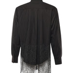 Camicia in lana gessata e pizzo FS1332 AVK1F0DHP FENDI 