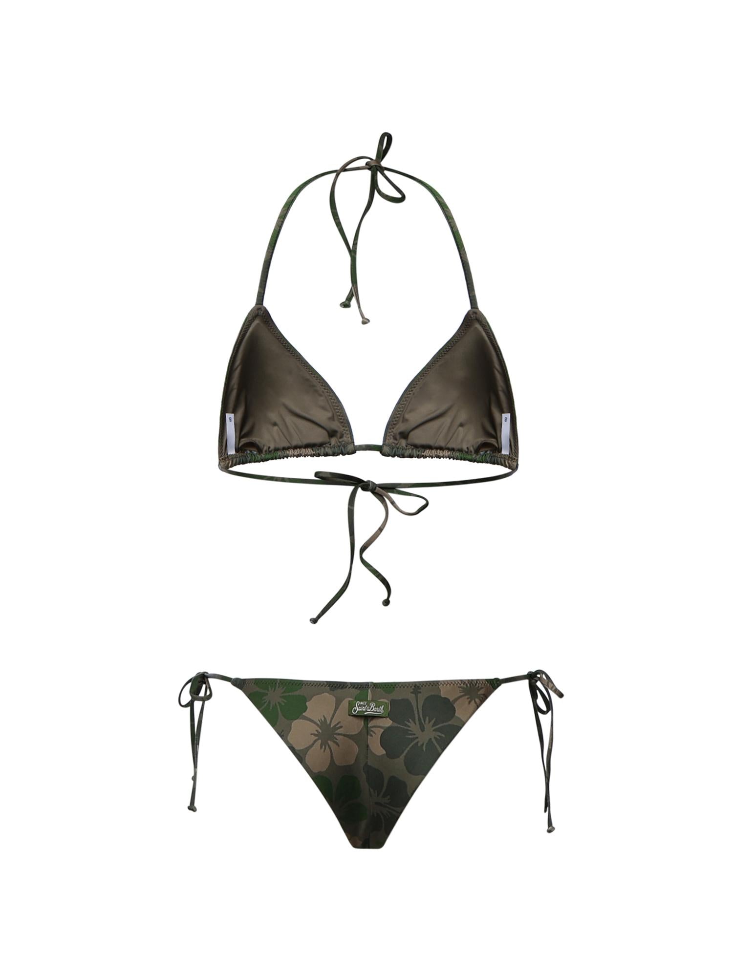 Bikini triangolo con fantasia camouflage MALE002 03189L MC2 SAINT BARTH 