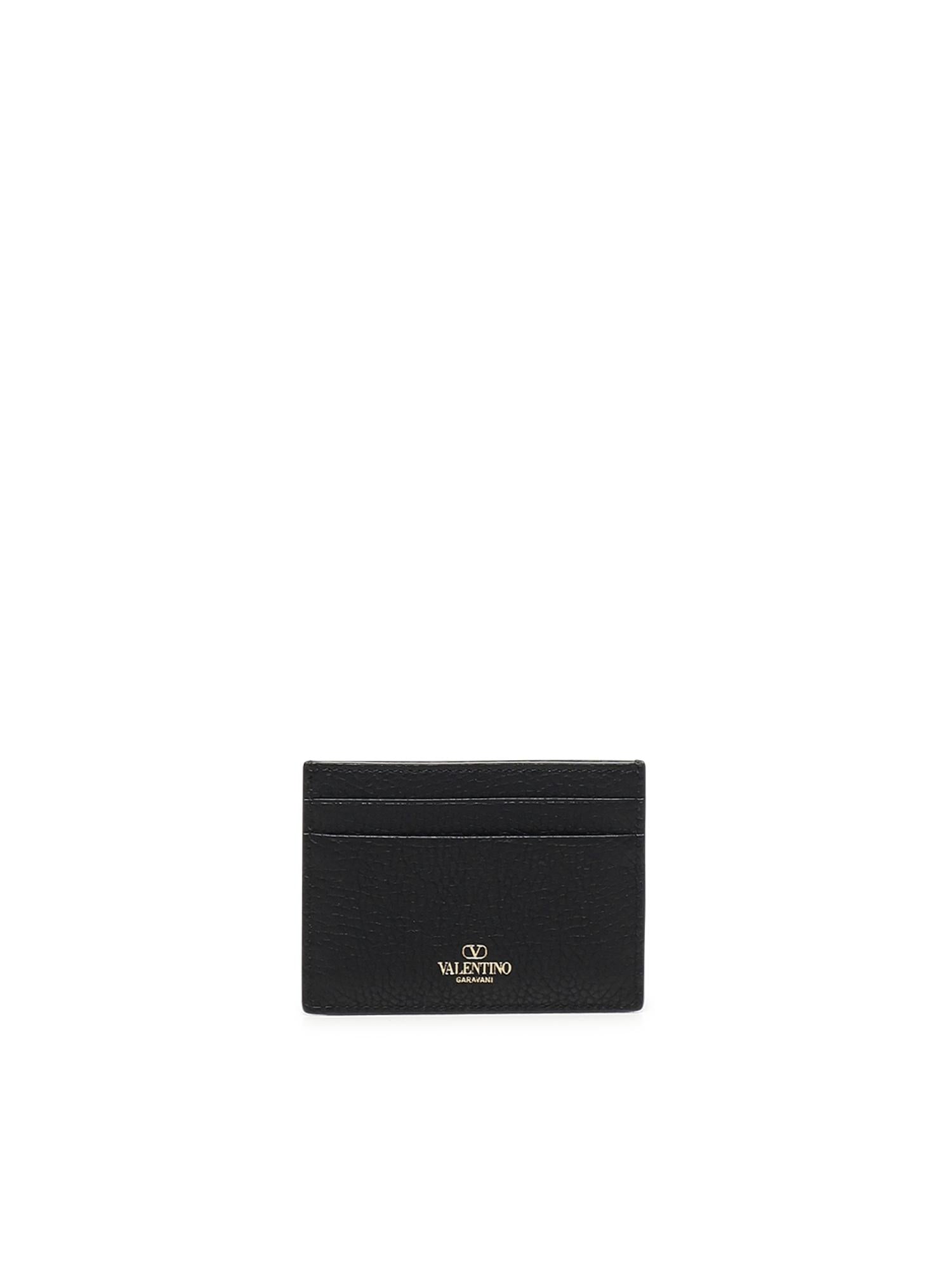 Portacarte Rockstud in pelle<BR/> 7W2P0486 VSH0NO VALENTINO GARAVANI 