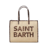 Borsa Vivian Straw effetto raffia con logo VIV0007 00369L MC2 SAINT BARTH 