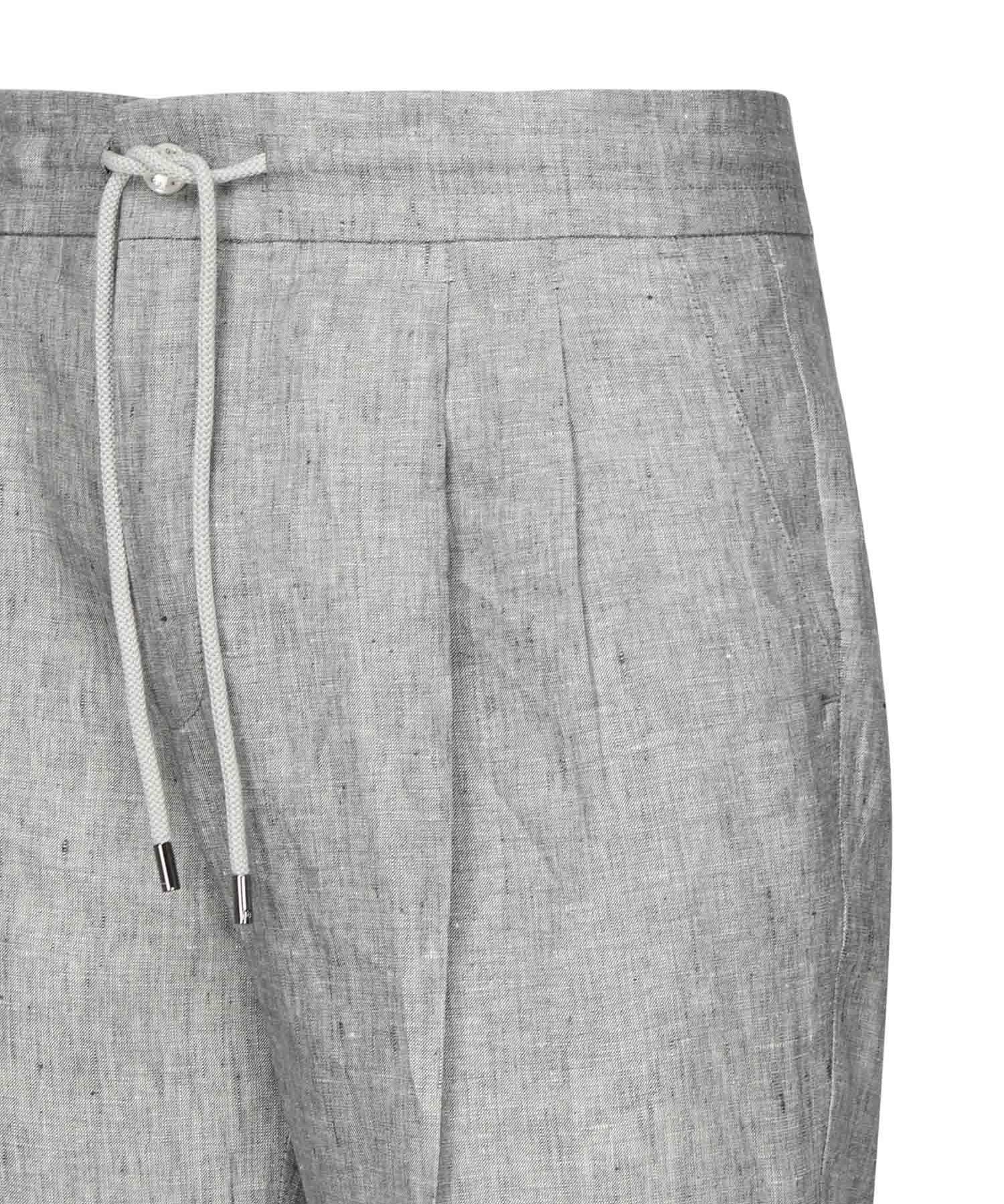 Pantaloni in tela di lino délavé GP12PT FU4MFS8290 DOLCE & GABBANA 