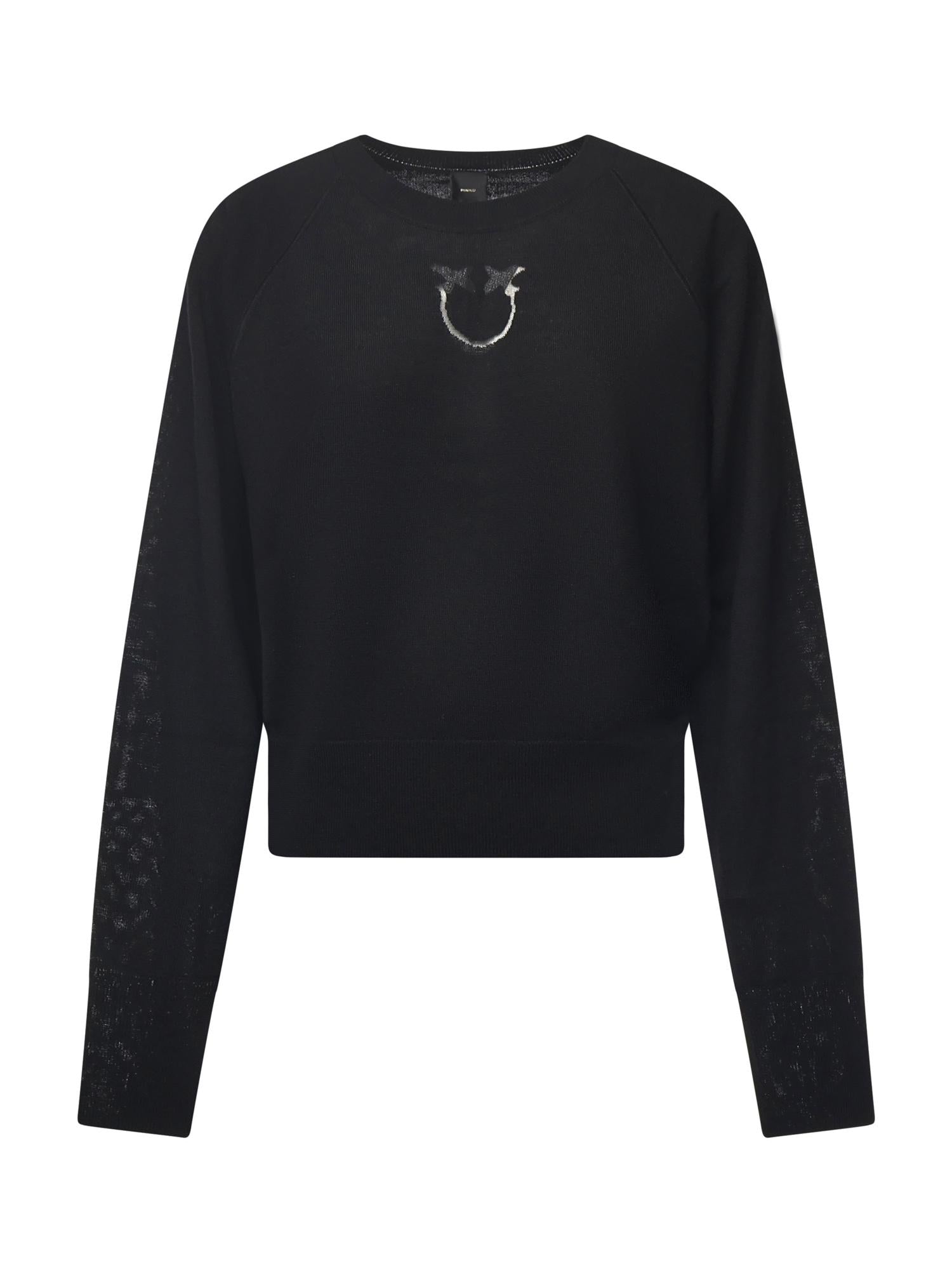 Maglia con logo in lana<BR/> 105417 A18MZ99 PINKO 