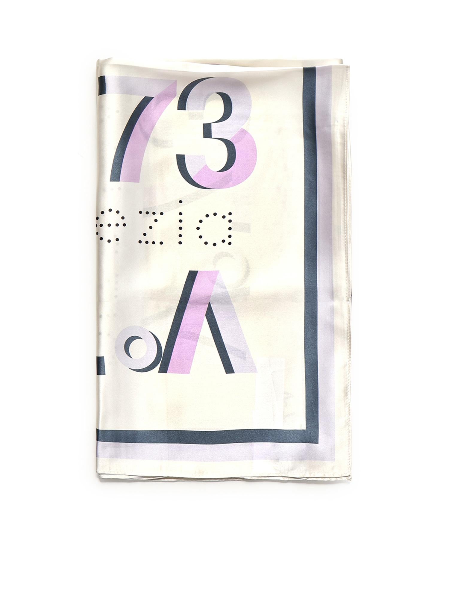 Foulard Alexandra con logo 73FD8Y801 ALEXANDRALILLA/MULTICOLOR V° 73 