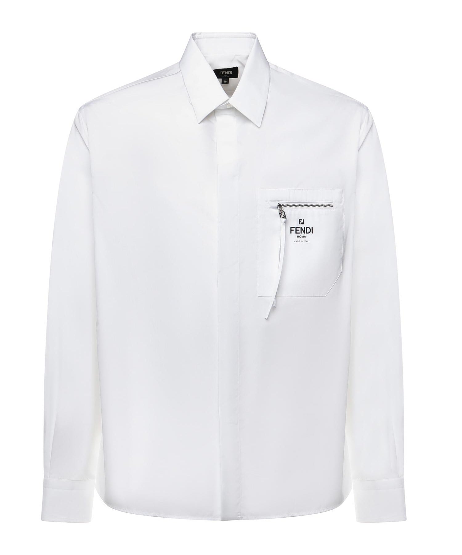 Camicia in cotone con logo FS1098 AN08F0QA0 FENDI 