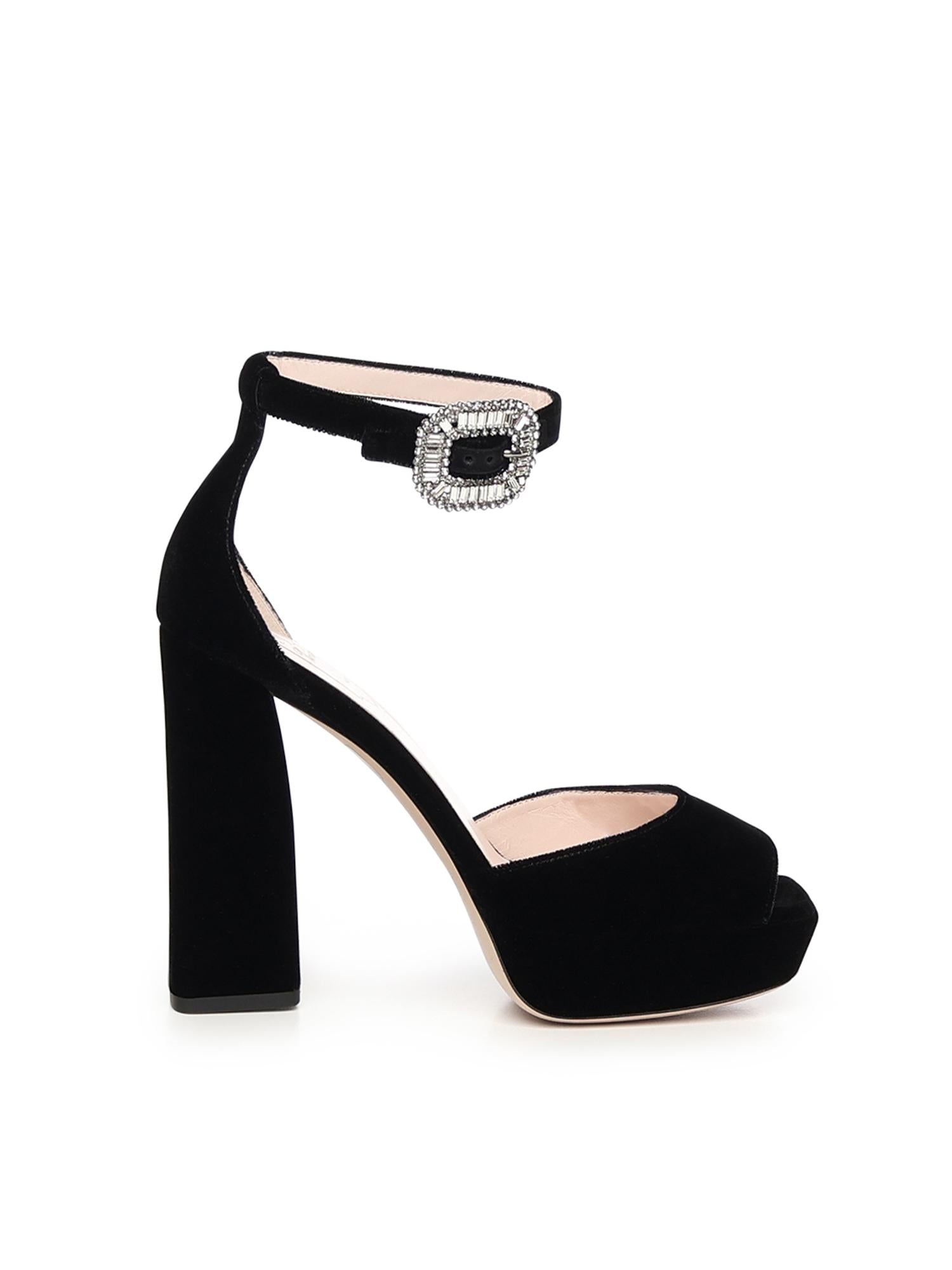 Sandali Platform in velluto RVW57242950CFE B999 ROGER VIVIER 