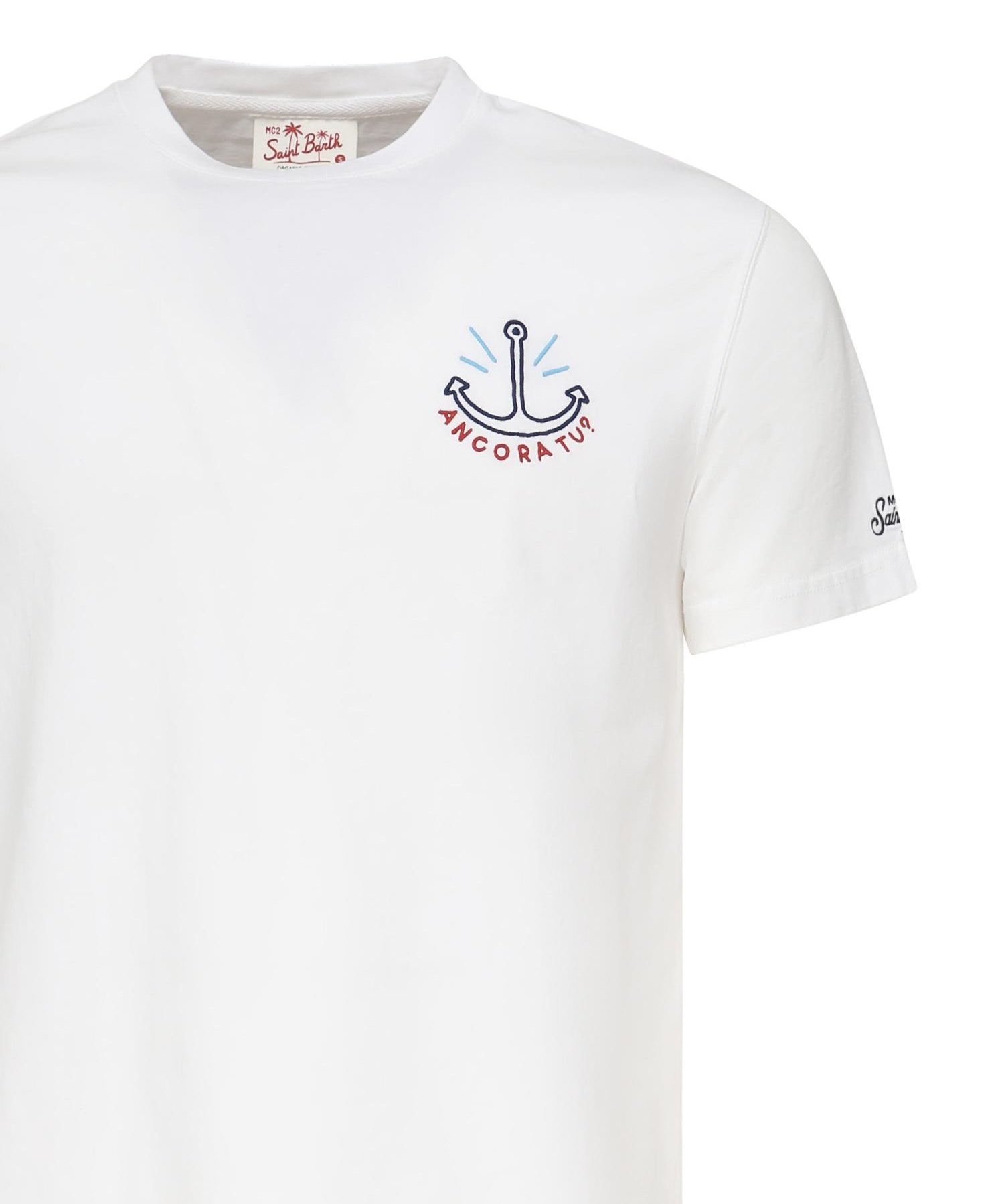 T-shirt Portofino con ricamo POT0001 05010H MC2 SAINT BARTH 