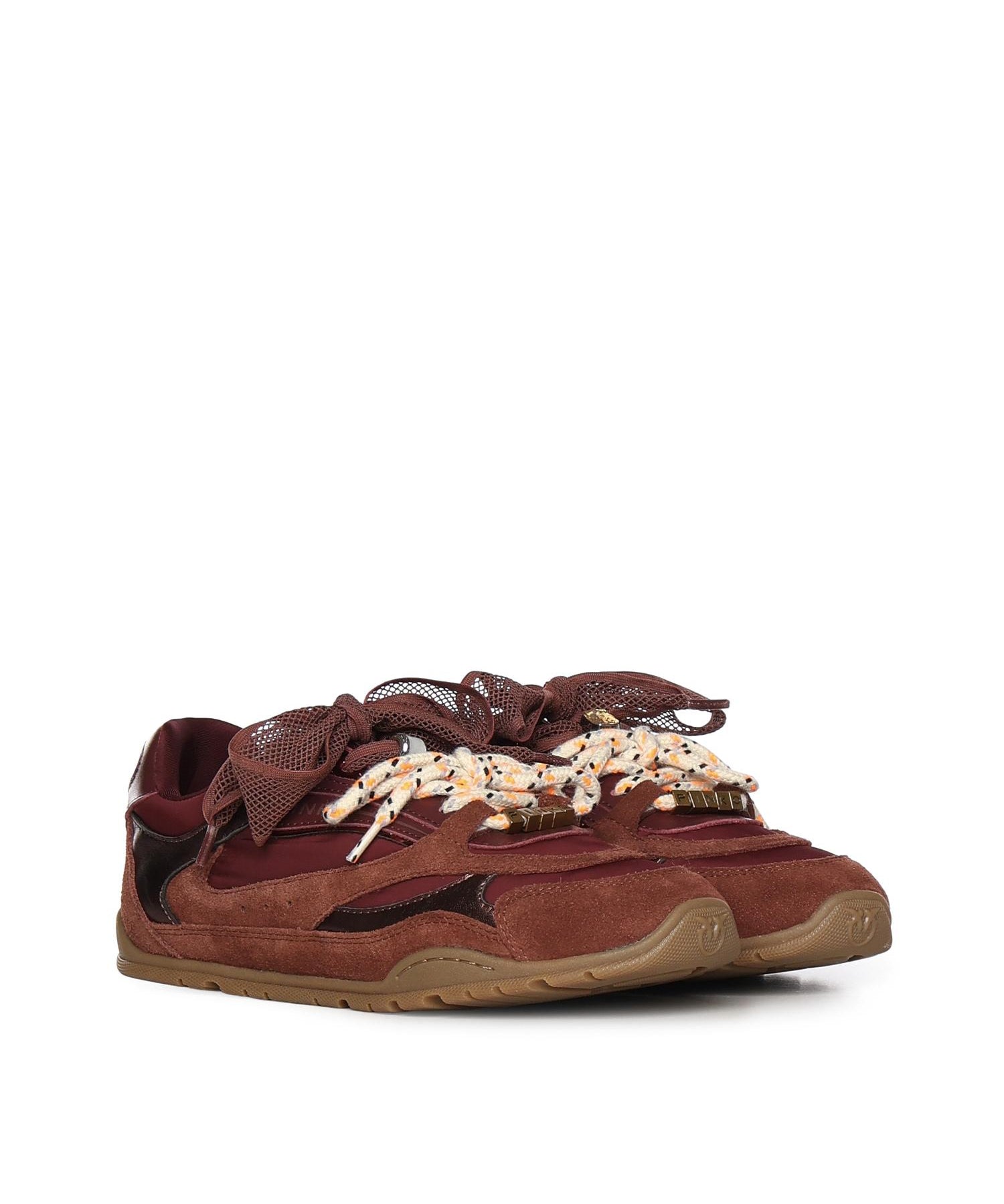 Sneakers con lacci doppi e applicazioni gioiello SS0185 P076CR8 PINKO 