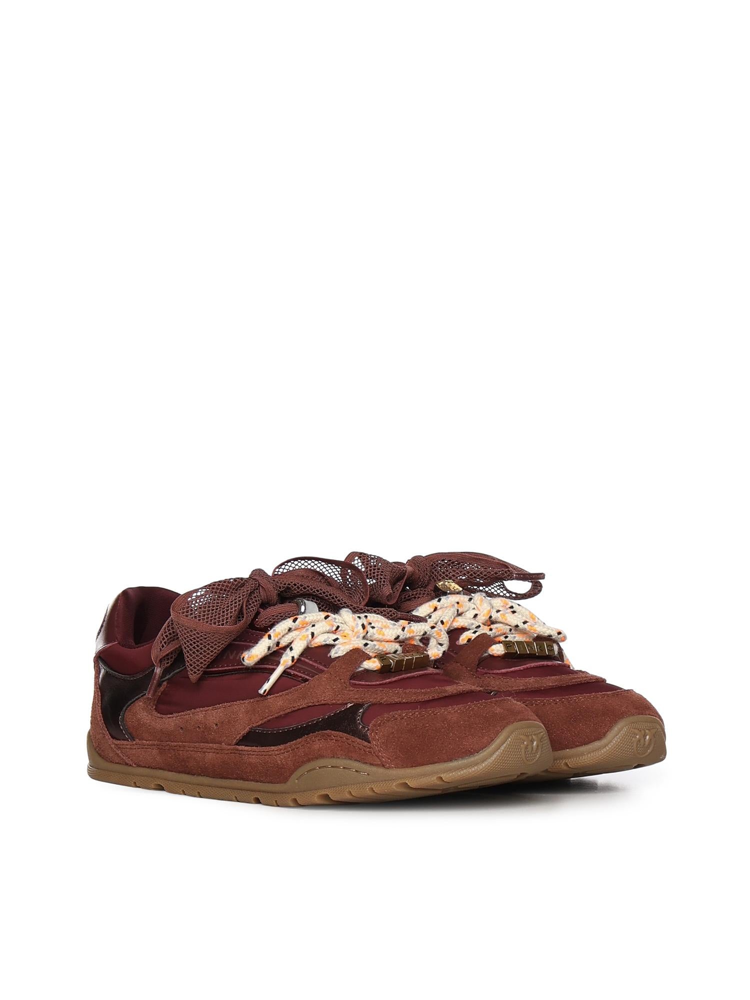 Sneakers con lacci doppi e applicazioni gioiello SS0185 P076CR8 PINKO 