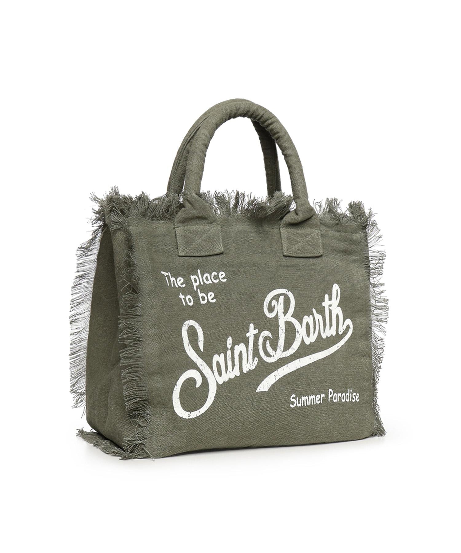 Borsa Vanity in lino con logo VANI022 00144L MC2 SAINT BARTH 