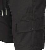 Shorts Cargo in misto lino e cotone MASTYF -NERO GIULIANO GALIANO 