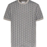 T-shirt con monogramma jacquard TH1197 41I LACOSTE 