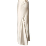 Gonna lunga in raso T170351A TNP229IVORY THE ANDAMANE 