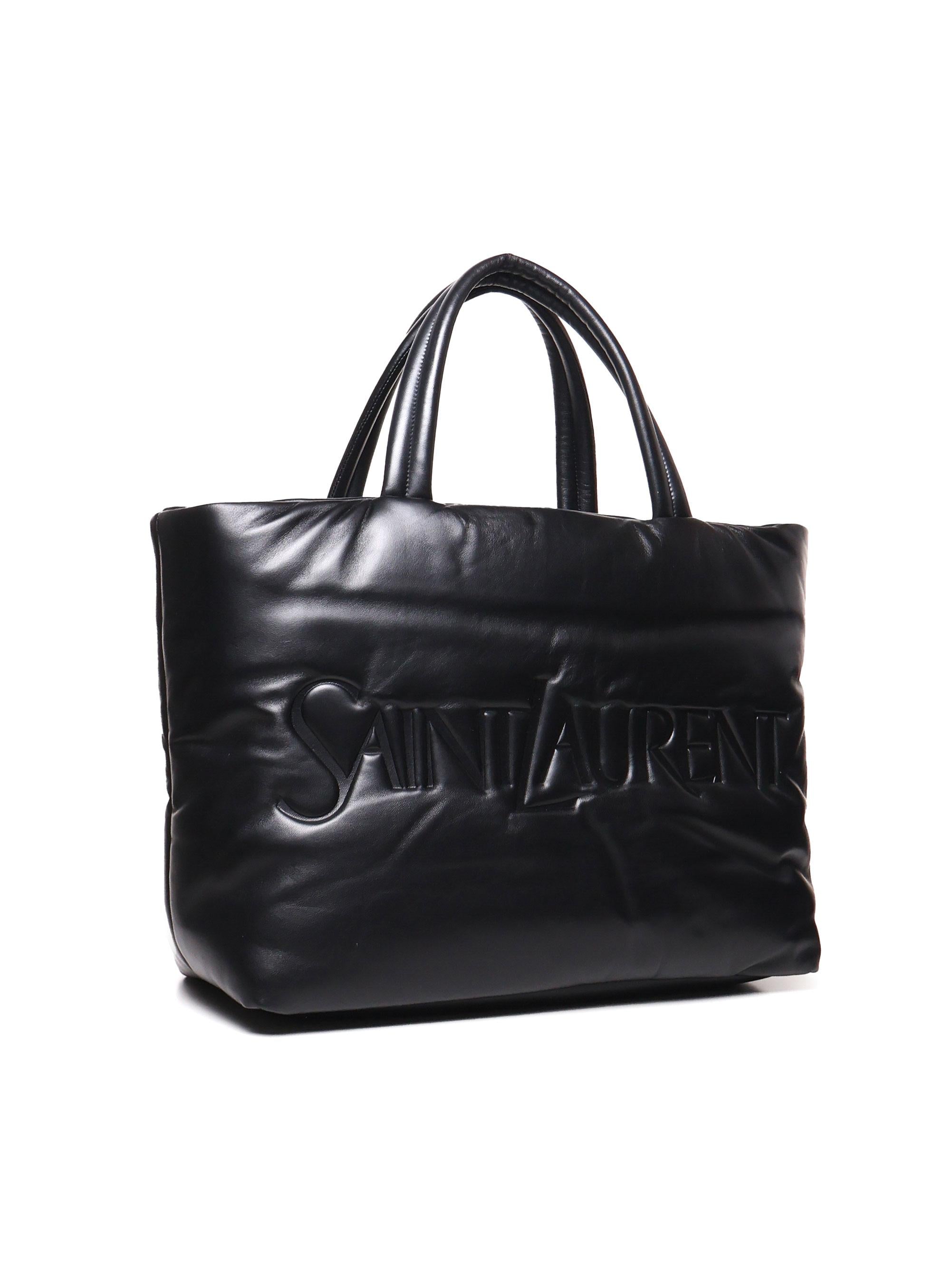 Borsa tote imbottita in pelle 756269 AACIW1000 SAINT LAURENT 