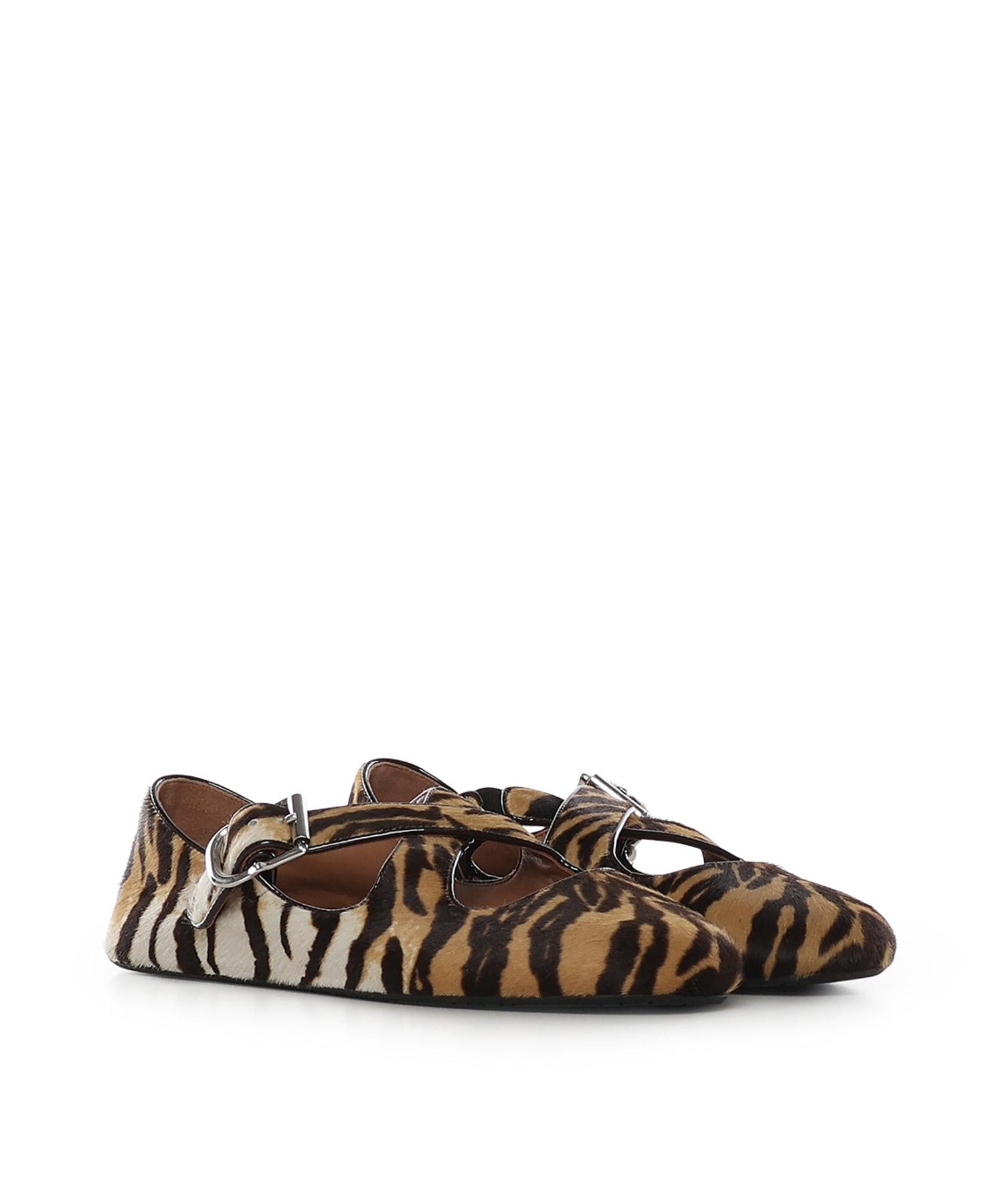 Ballerine incrociate in cavallino AA3A046I105 113 ALAIA 