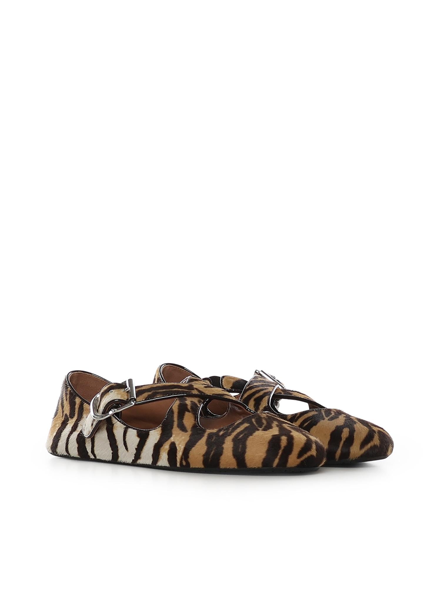 Ballerine incrociate in cavallino AA3A046I105 113 ALAIA 