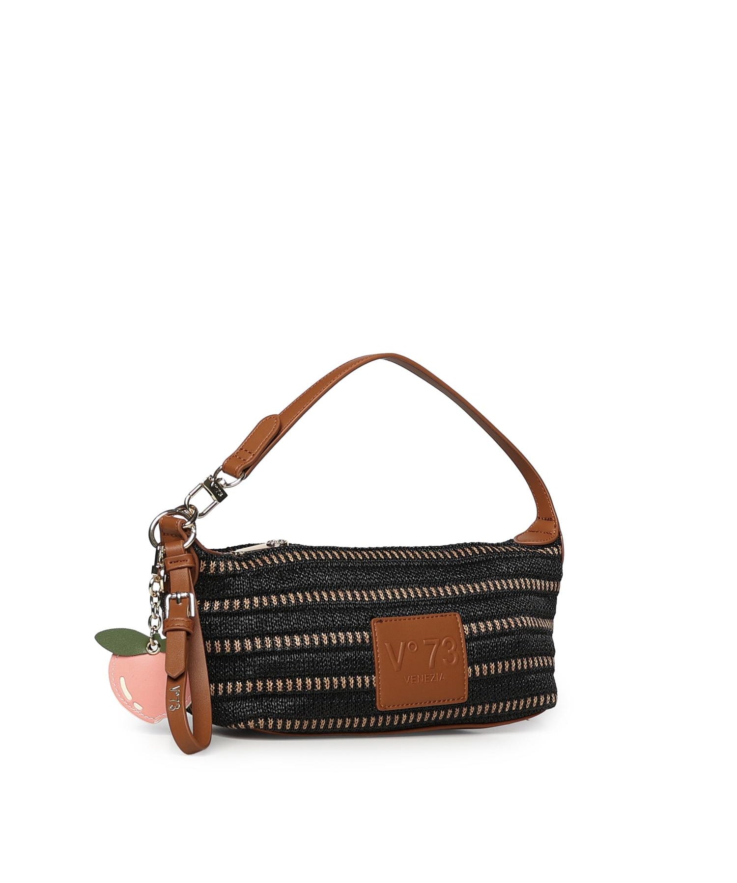 Borsa a spalla con logo 73BS9M803 CASSIENERO/CUOIO V° 73 