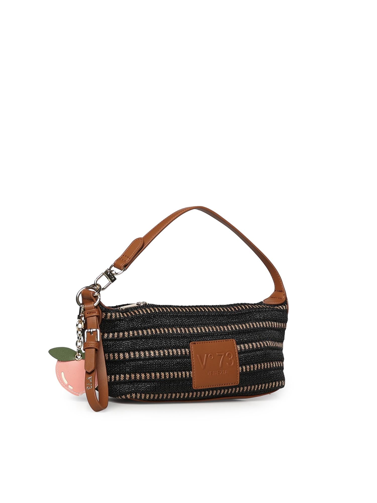 Borsa a spalla con logo 73BS9M803 CASSIENERO/CUOIO V° 73 