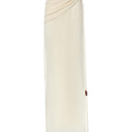 Gonna lunga drappeggiata con perline 305426  MAGDA BUTRYM 