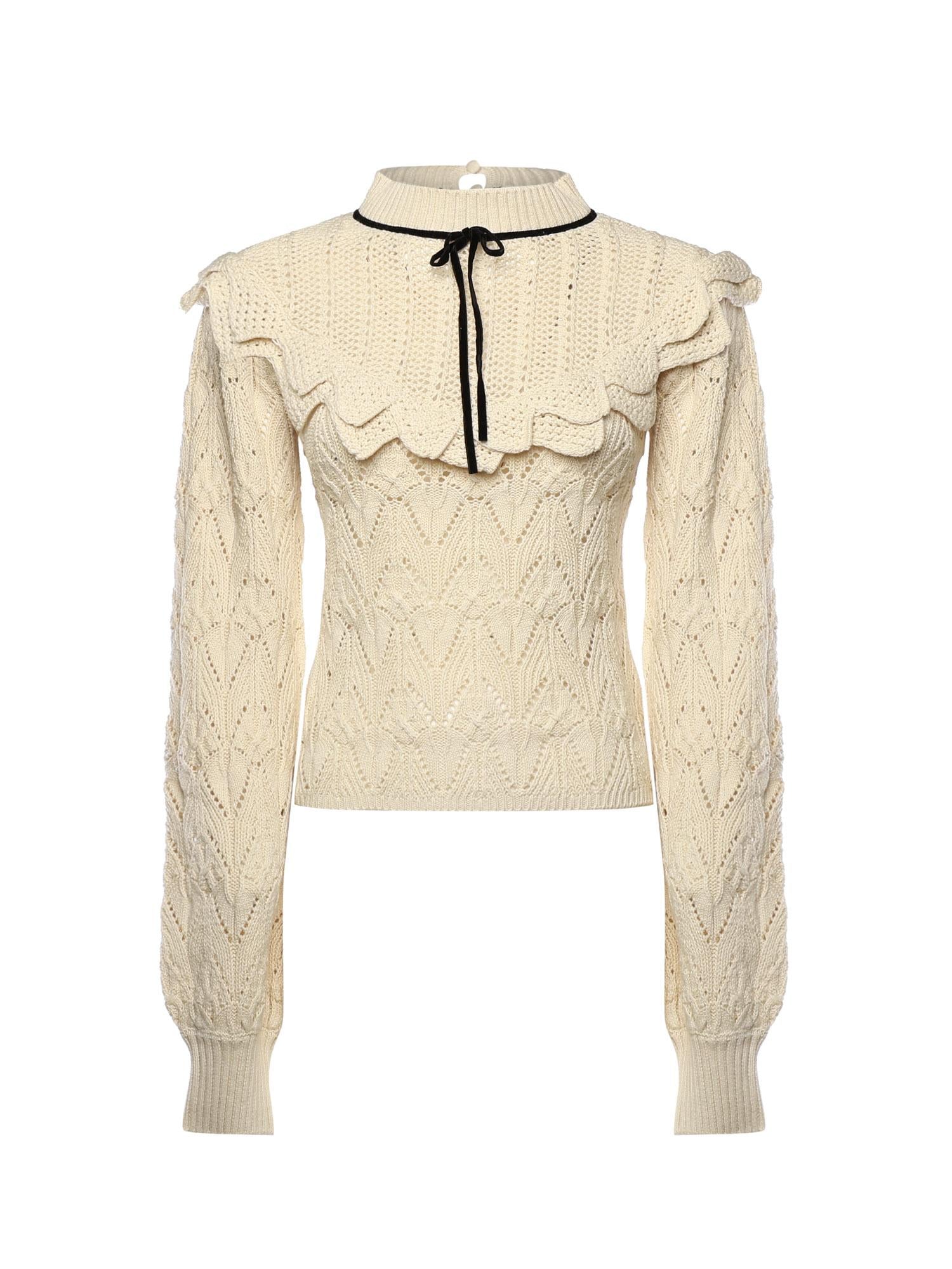 Top Lelia in cotone KT0061 CREAM FOR LOVE & LEMONS 