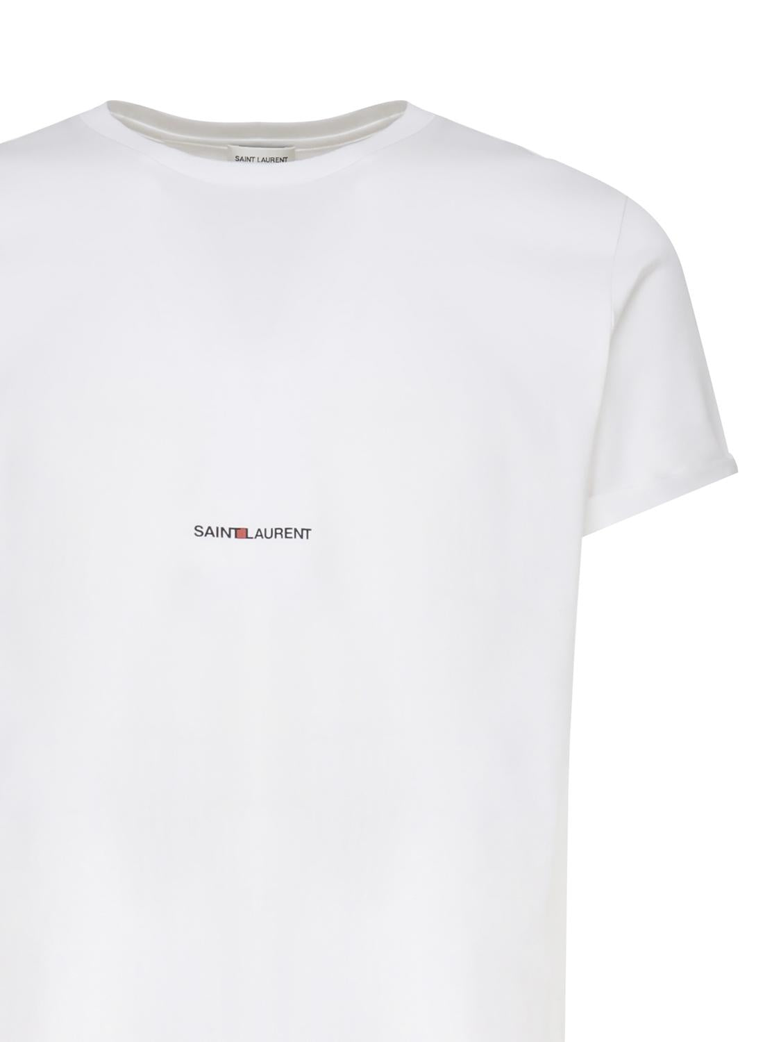 T-shirt in cotone con logo 464572 YB2DQ9000 SAINT LAURENT 