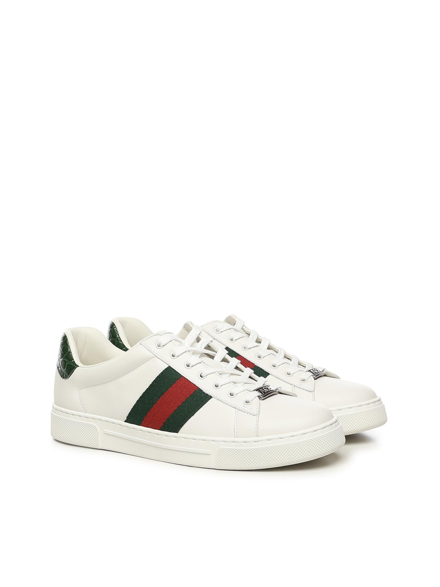 Sneaker Gucci Ace con dettaglio Web 757892 AACAG9055 GUCCI 