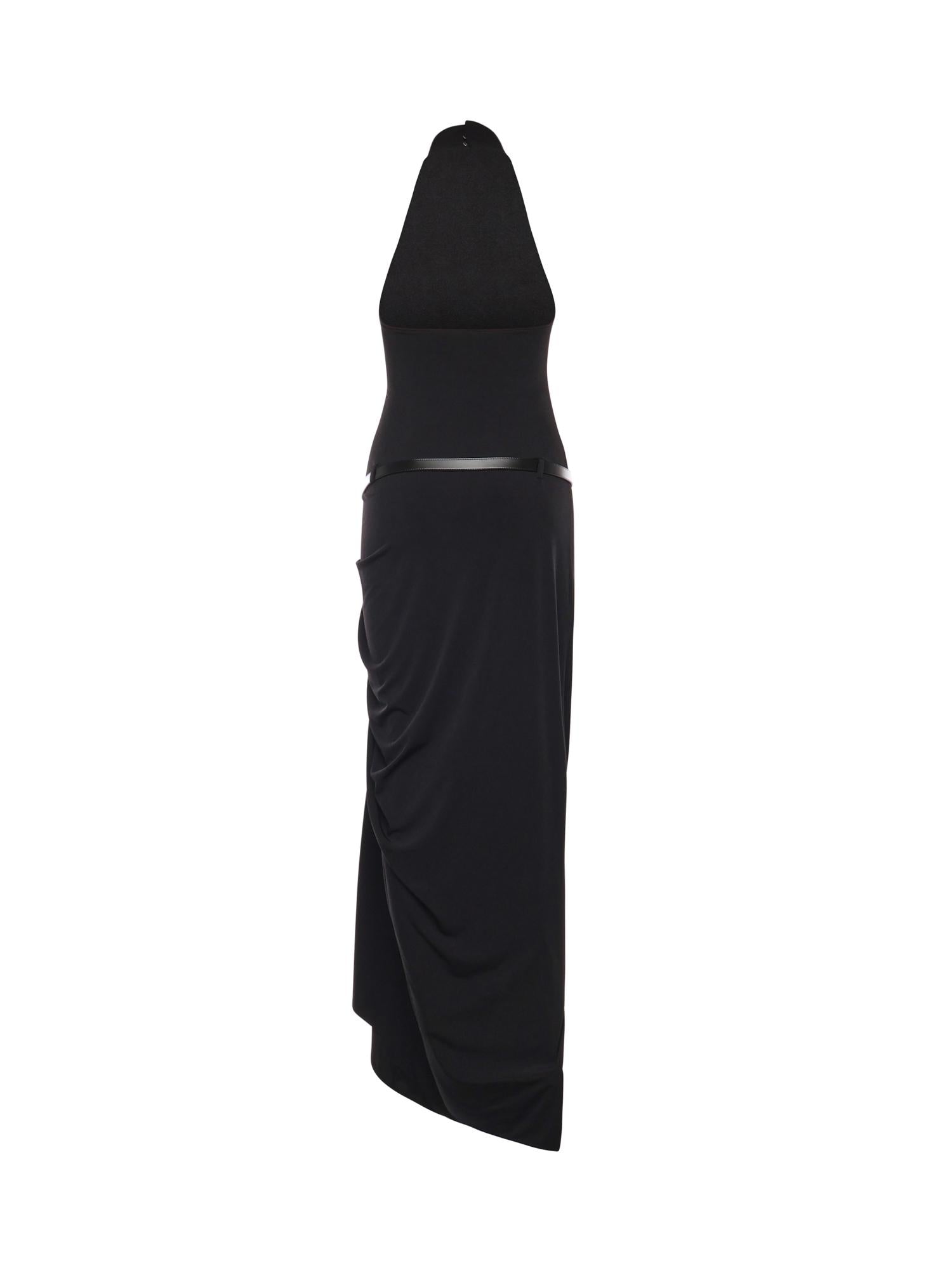 Abito lungo con scollo all'americana COPR238F5022 BLK COPERNI 