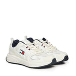 Sneakers con mix di texture e logo<BR/> EM0EM01581 TCR TOMMY HILFIGER 