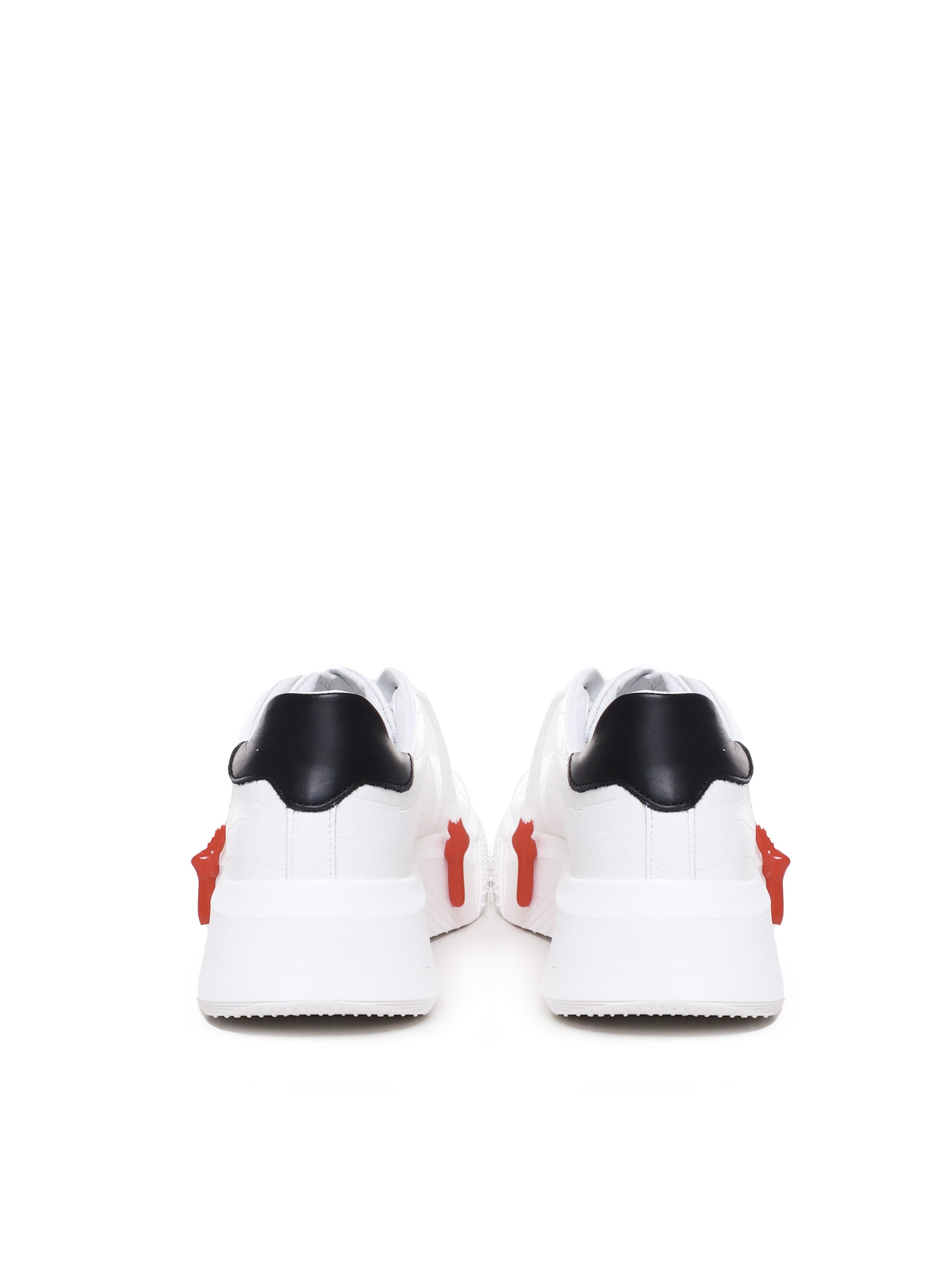 SNEAKERS NEMESIS IN PELLE STAMPA COCCODRILLO AI 2020 NEMESIS2 CROCKWHITE GIULIANO GALIANO 