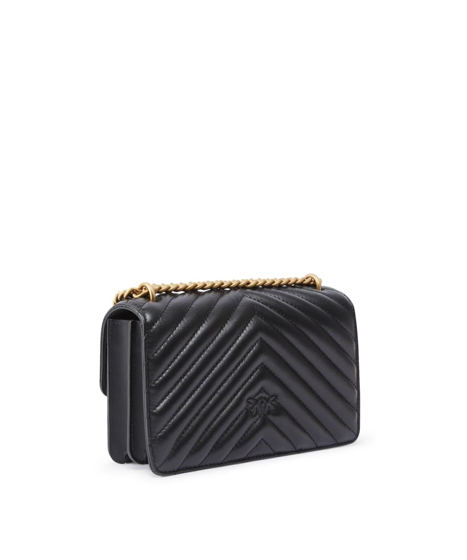 Borsa piccola a tracolla Love Bag One Chevron 100074 A0GKZ99Q PINKO 