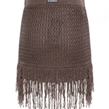 Minigonna in maglia con frange 106960 A3CII69 PINKO 