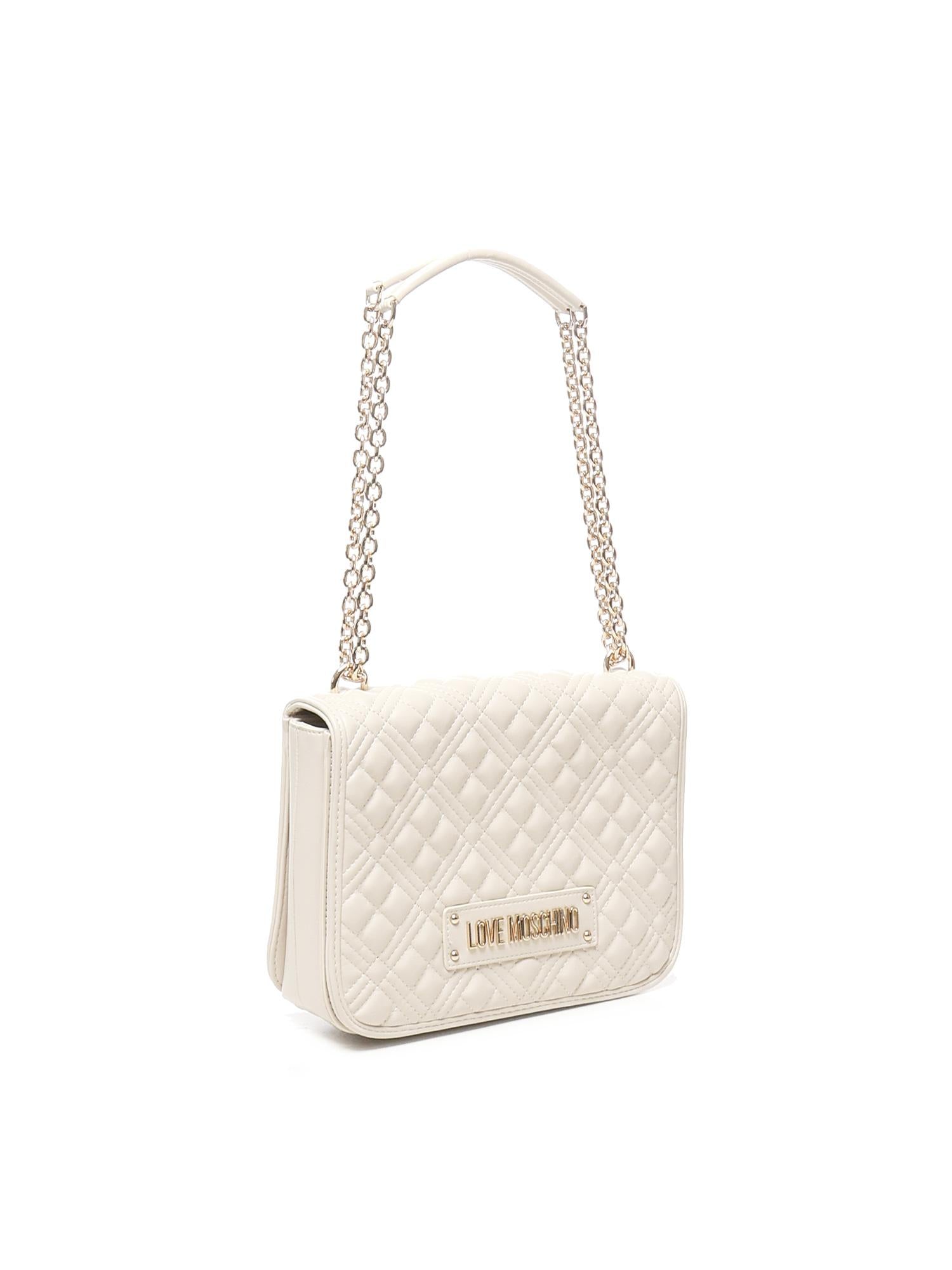 Borsa a spalla trapuntata con logo JC4000PP1LLA0 110 LOVE MOSCHINO 