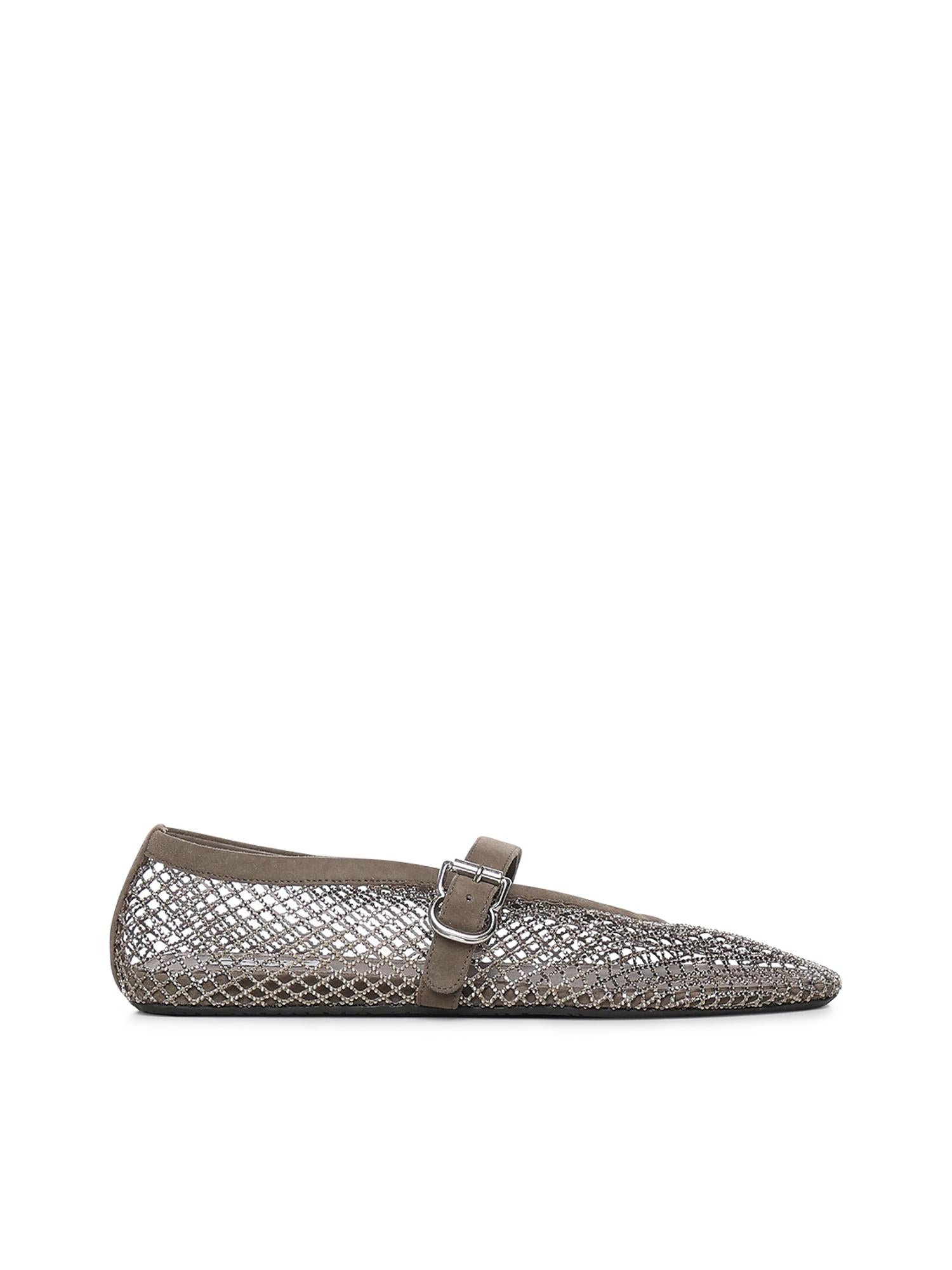 Ballerine in rete con strass AA3A029A023 210 ALAIA 