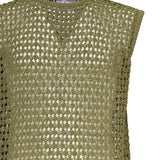 Gilet in maglia traforata KN006 GRN BONSAI 
