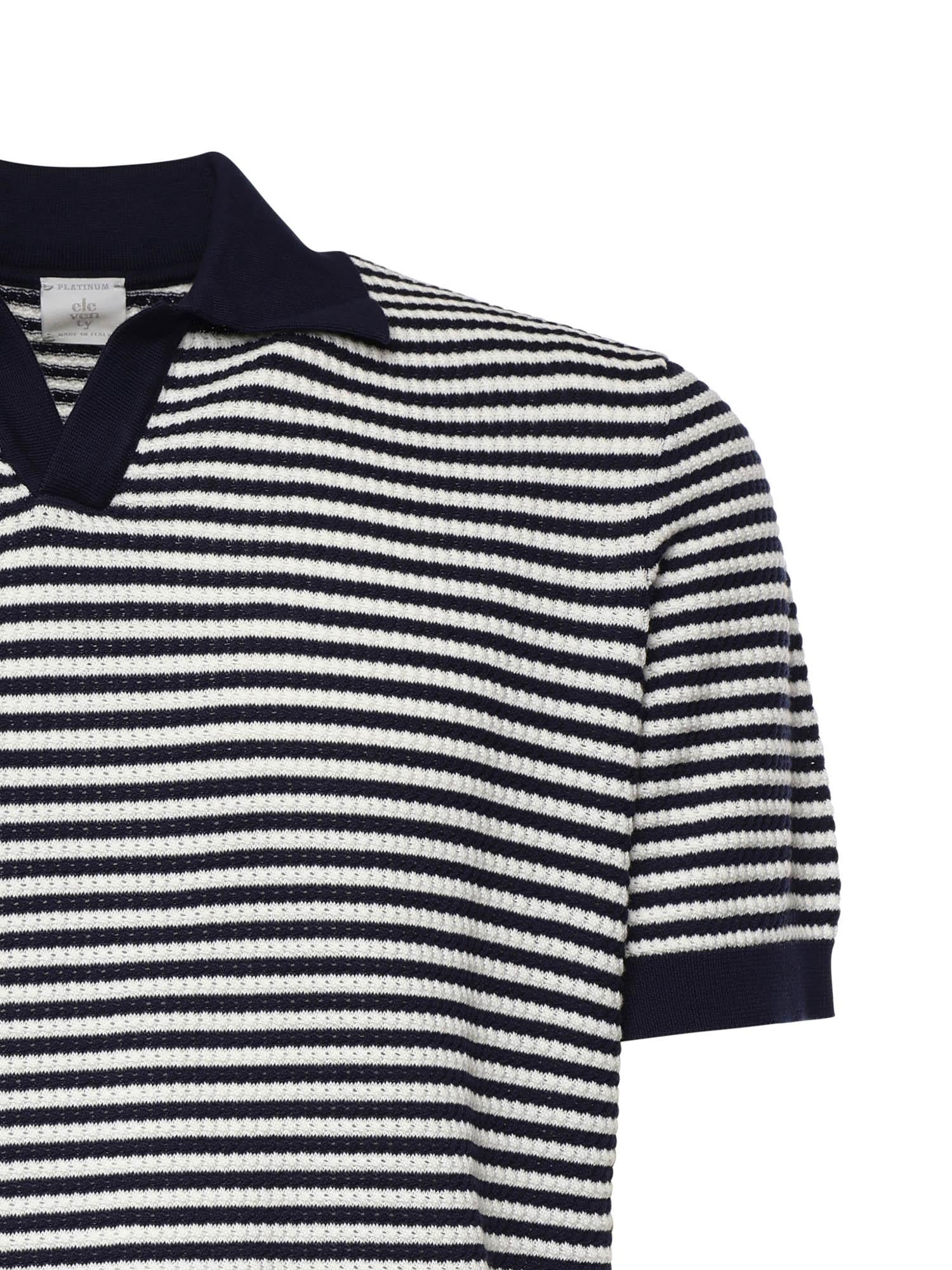 Polo a righe in cotone M76MAGM56MAG0M037 11-01 ELEVENTY 