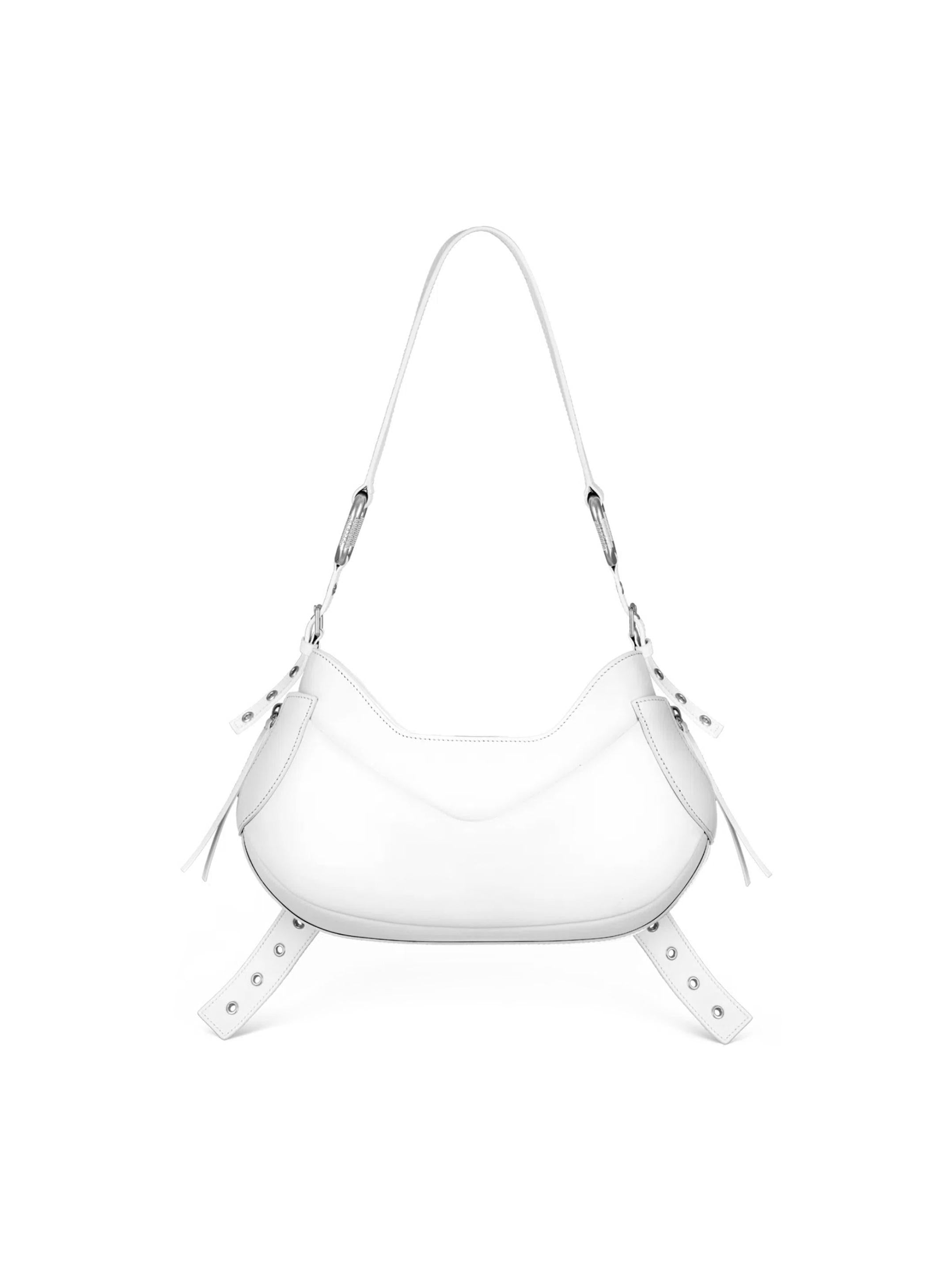 Borsa a spalla Y2K.001 FBBP70001 -BIANCO/NIKEL BIASIA 
