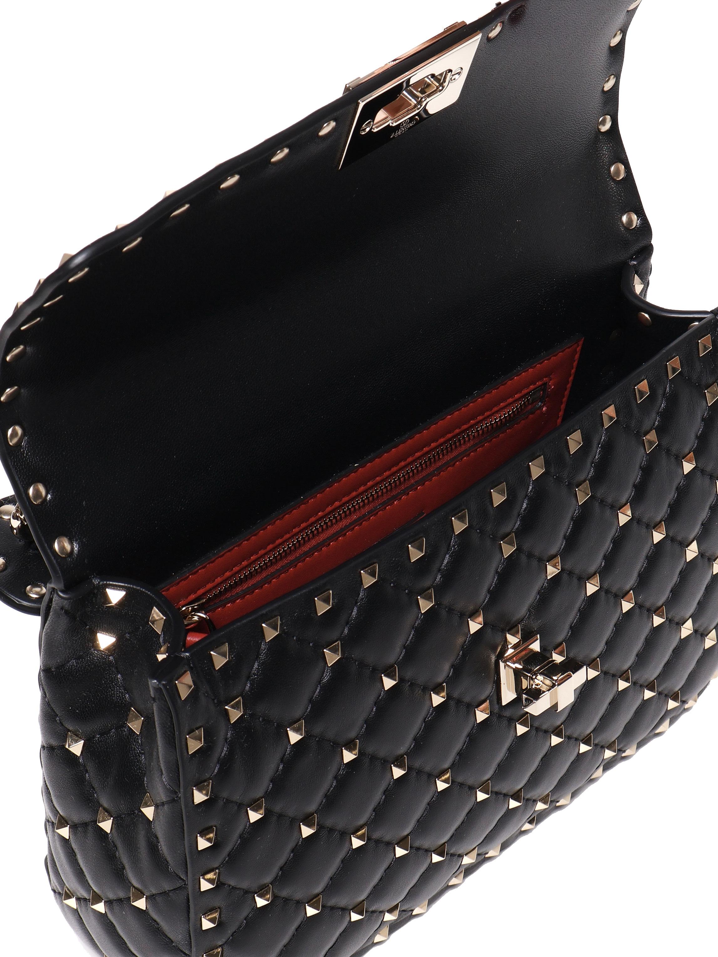 Borsa Media Rockstud Spike in nappa 6W2B0122 NAP0NO VALENTINO GARAVANI 