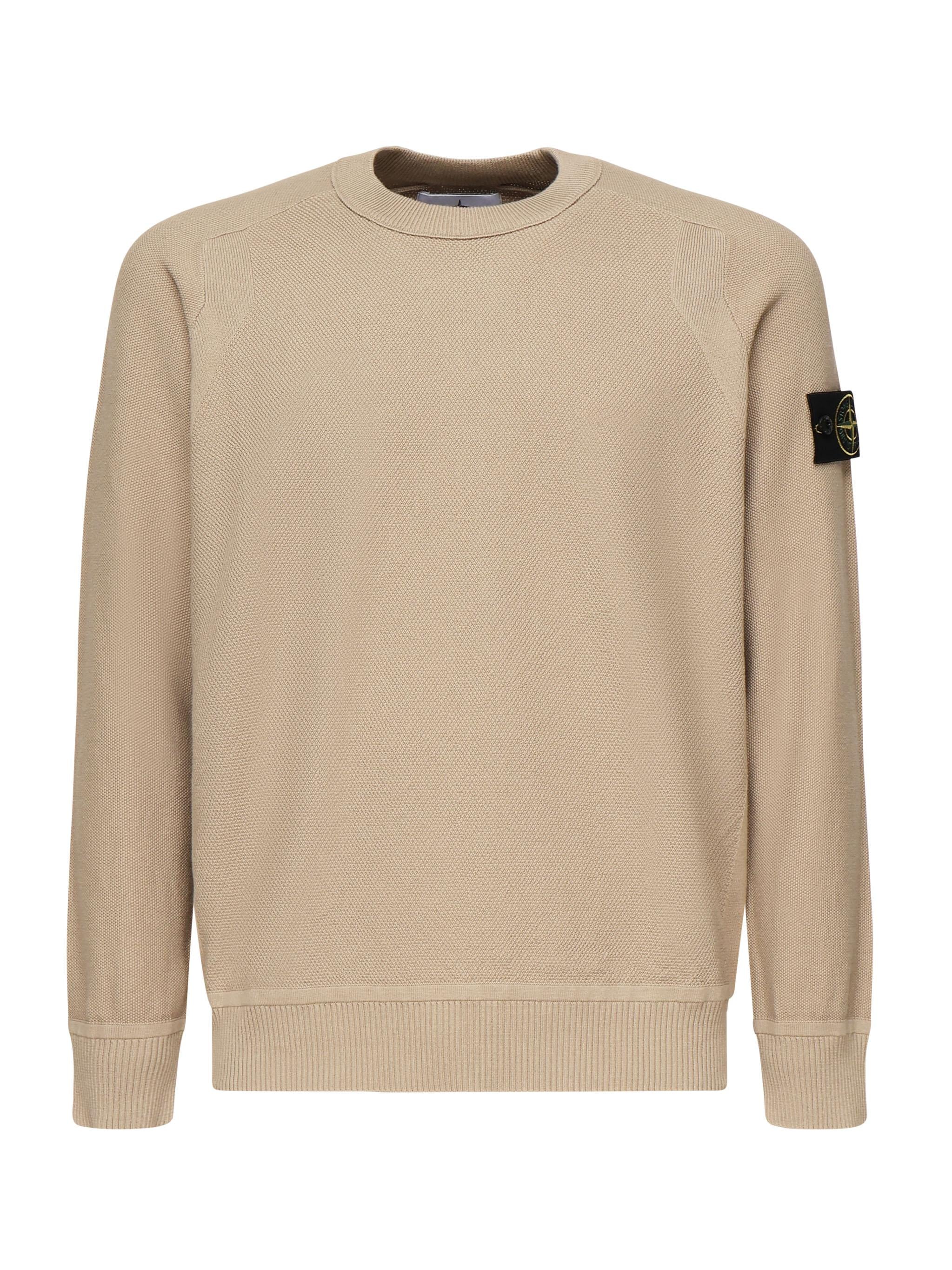 Maglione girocollo dal taglio ampio con dettagli a coste K1S155100036 S00B5V0094 STONE ISLAND 