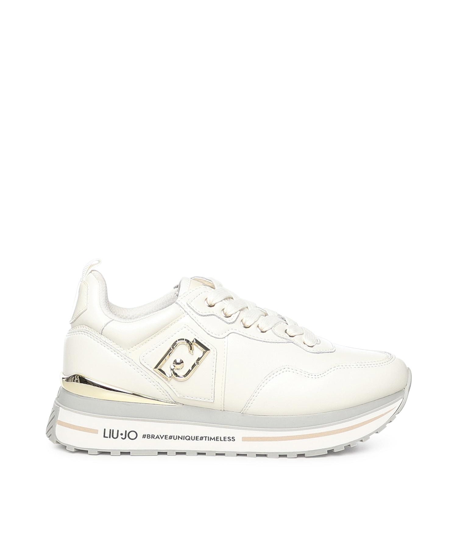 Sneakers platform in pelle<BR/> BF5009P0102 S1400 LIU JO 