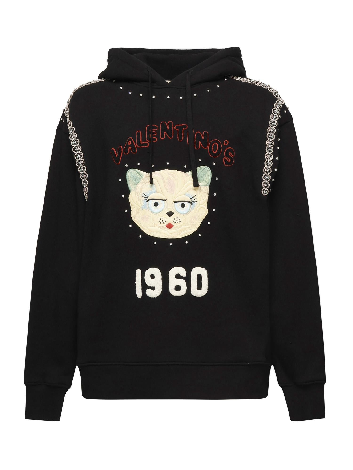 Felpa con cappuccio 'Le Chat De La Maison' 7V3MF28N B310NO VALENTINO GARAVANI 