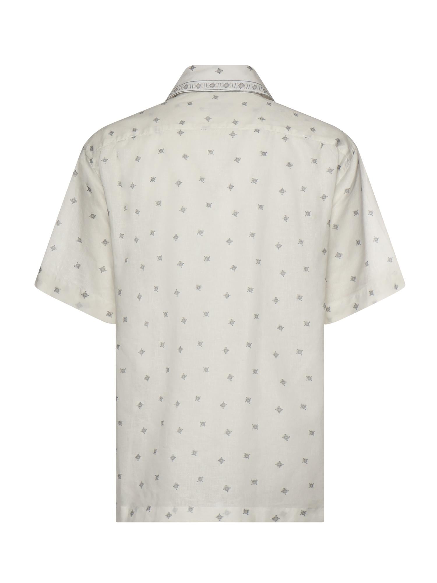 Camicia da bowling in lino e cotone M75CAMK09TES0M217 01 ELEVENTY 