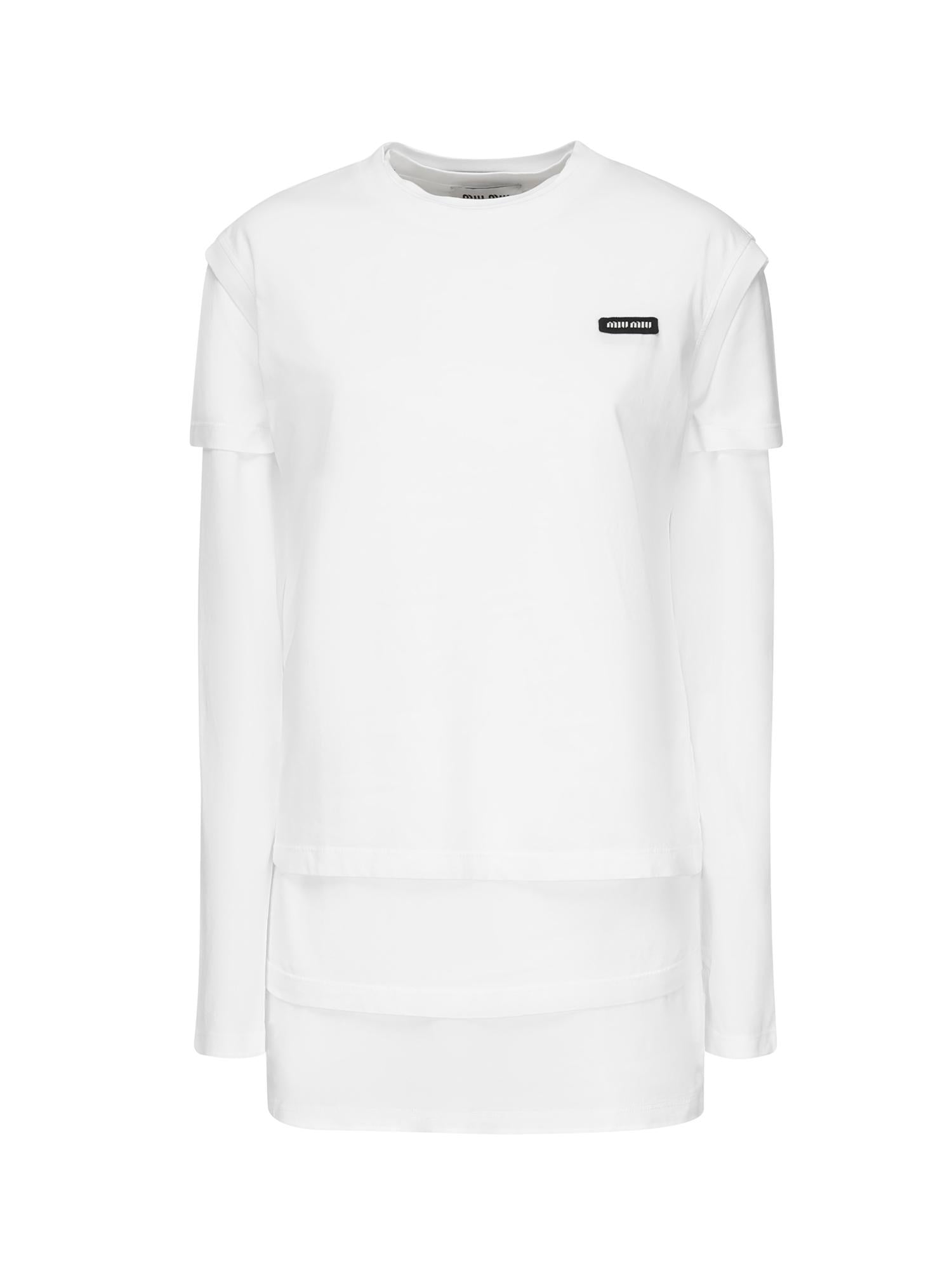 Set di tre t-shirt in jersey<BR/> MJE15 17UZF0UP4 MIU MIU 