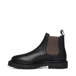 Stivaletti Chelsea in pelle<BR/> 23075 NERO ANTICA CUOIERIA 