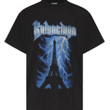 T-Shirt Paris Thunderstorm in jersey dry 850345 TUVE71000 BALENCIAGA 