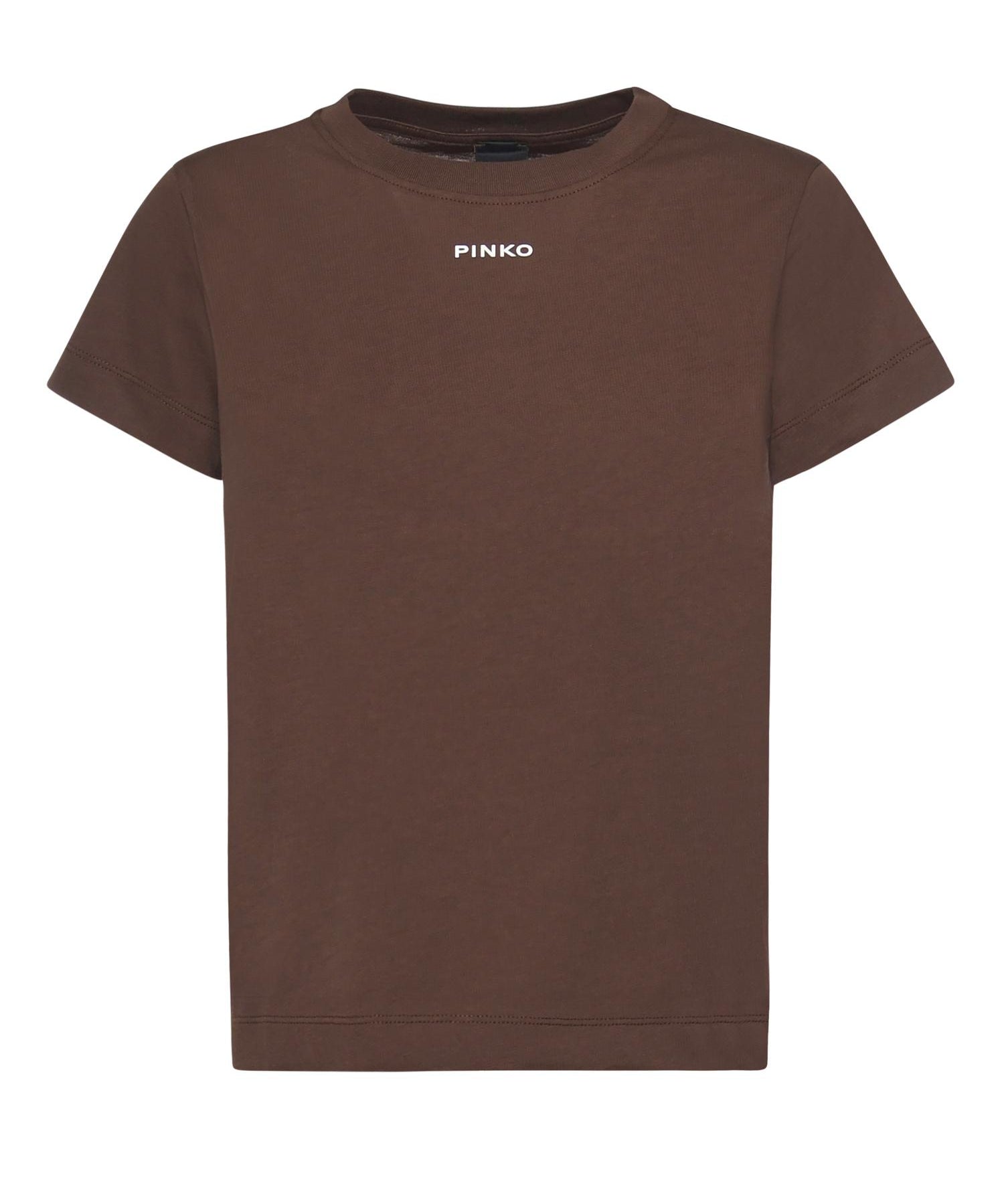T-shirt con logo lettering 100373 A34FL78 PINKO 