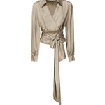 Blusa Linda Wrap 5GGH00 7246AG053 MARCIANO BY GUESS 
