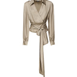Blusa Linda Wrap 5GGH00 7246AG053 MARCIANO BY GUESS 